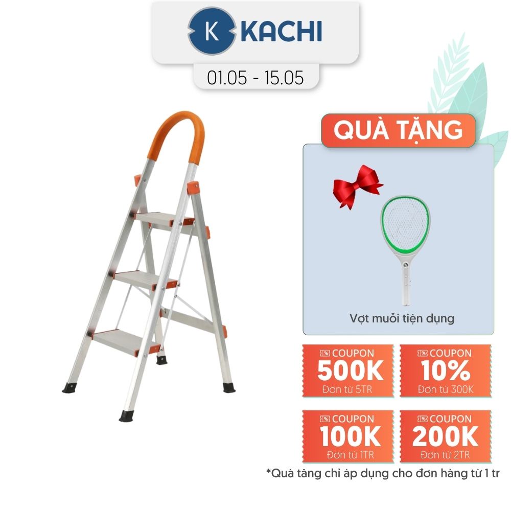 Thang nhôm ghế 3 bậc Kachi MK148 1.15m Thanh lý trưng bày