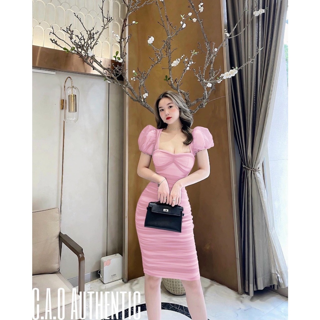 Váy hoa nhí tiểu thư xòe 2 tầng họa tiết đầm body tay phồng thiết kế trẻ trung, thời trang độc đáo Lokishop | BigBuy360 - bigbuy360.vn