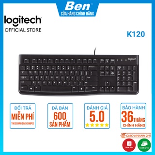 Bàn phím máy tính Logitech K120 – Bàn phím máy tính có dây Usb Logitech – BH 36T