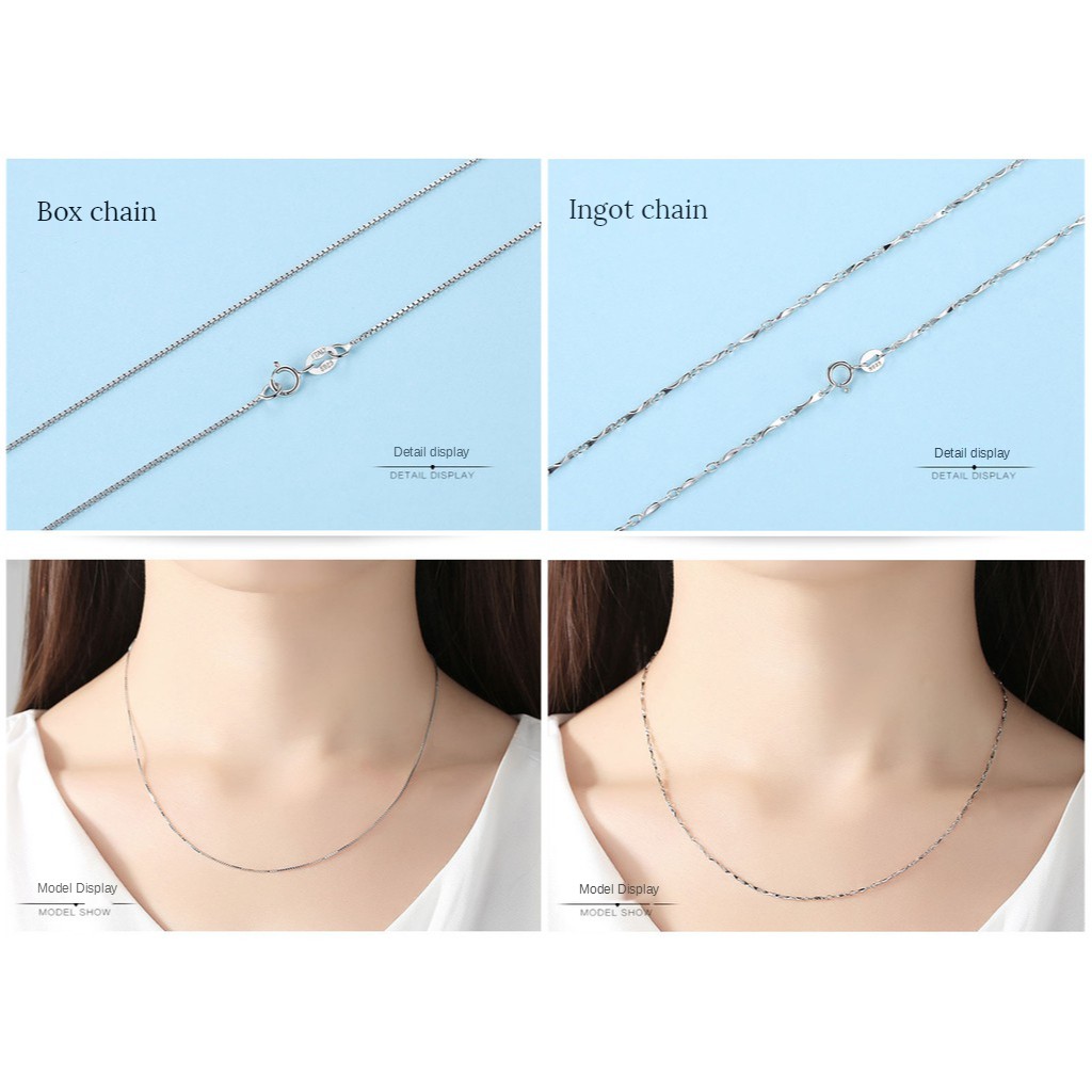 Dây chuyền mạ bạc 925 gồm 14 kiểu dáng khác nhau B145