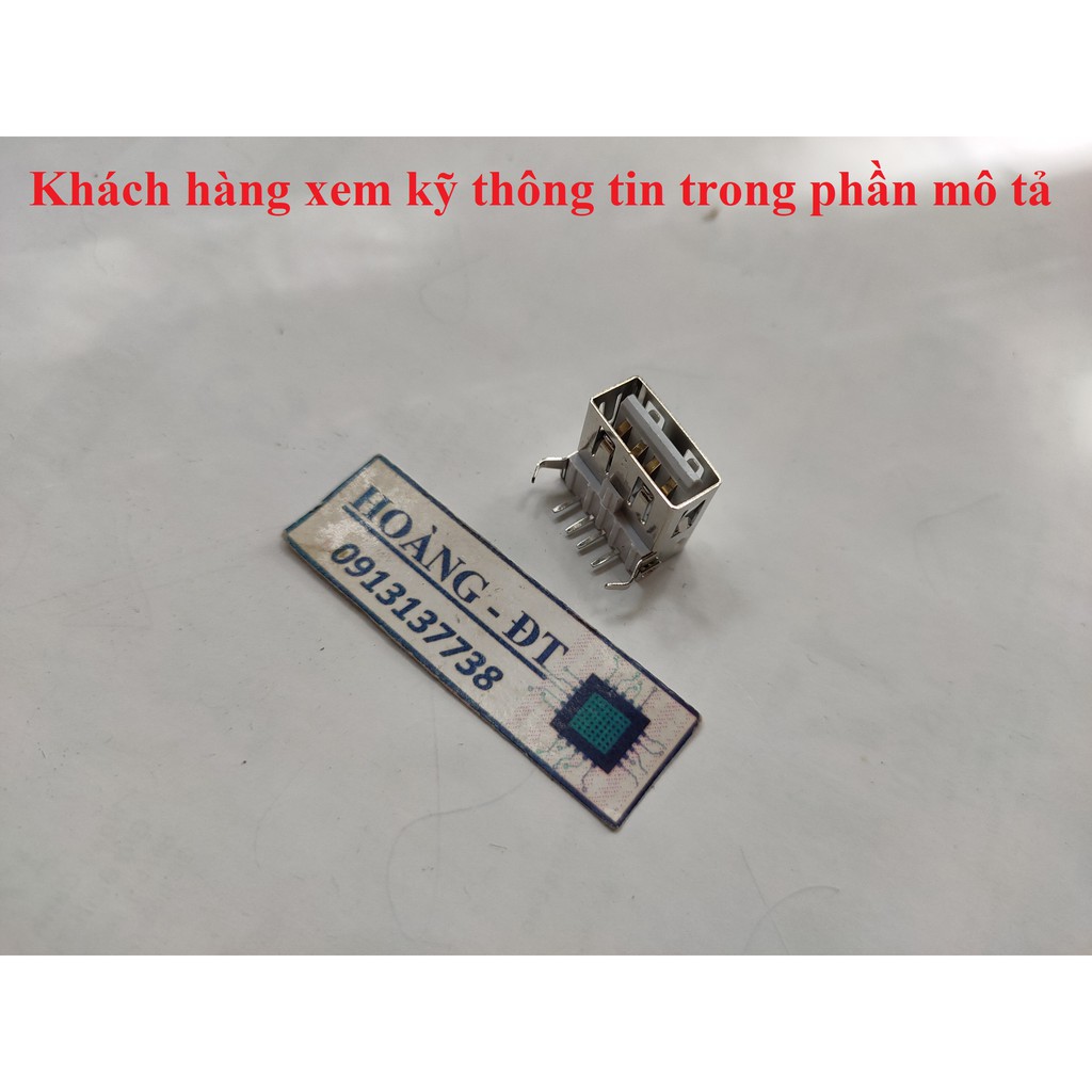 Đầu USB cái 2.0 kiểu A chân vuông (đồng)