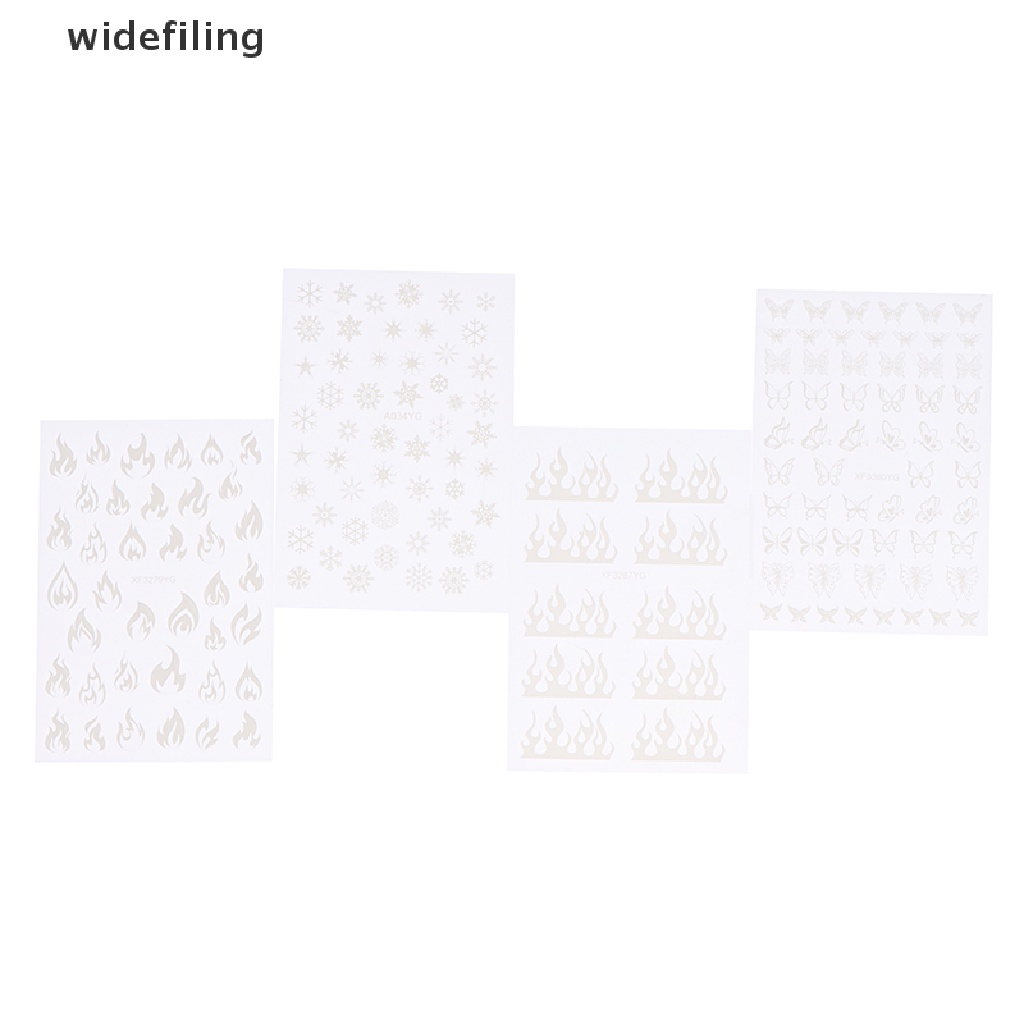 1 miếng dán móng tay hình bông tuyết dạ quang 3D<br>