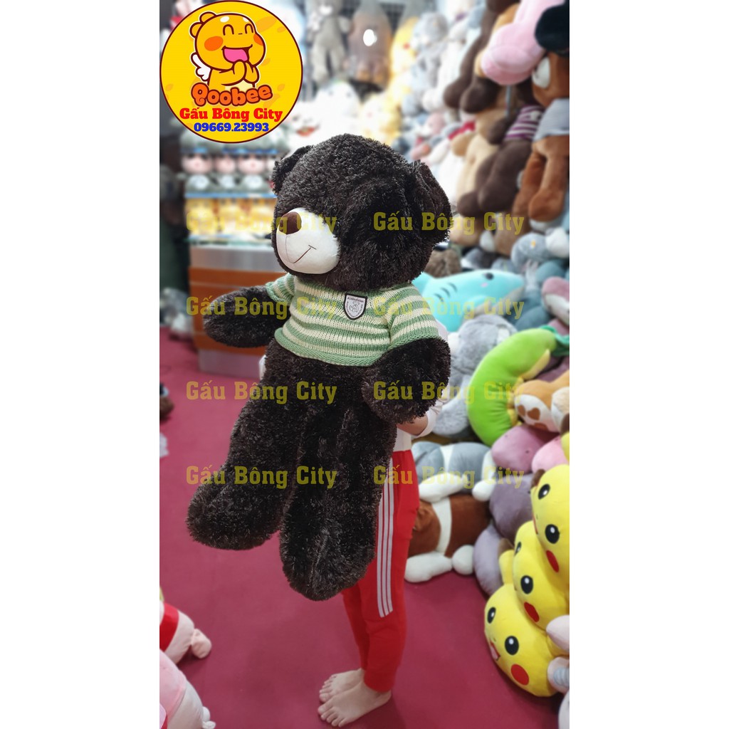 Gấu Bông Teddy lông xoắn siêu mềm mượt - Size thực 78cm