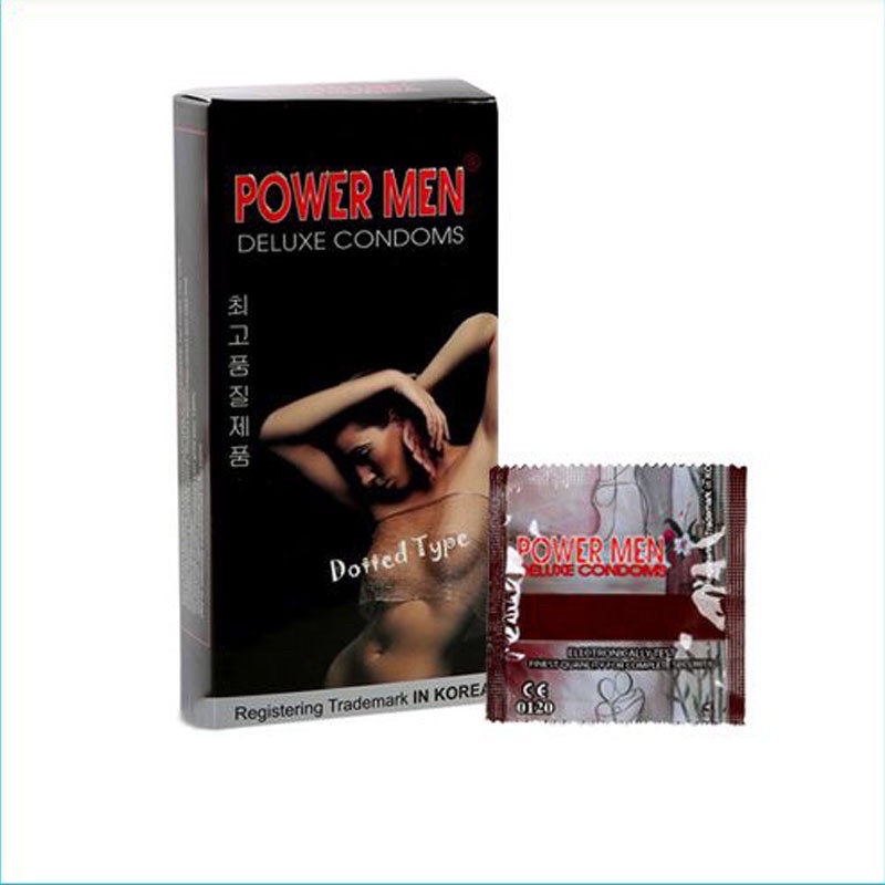 Bao cao su POWER MEN Dotted Type hộp 12 cái