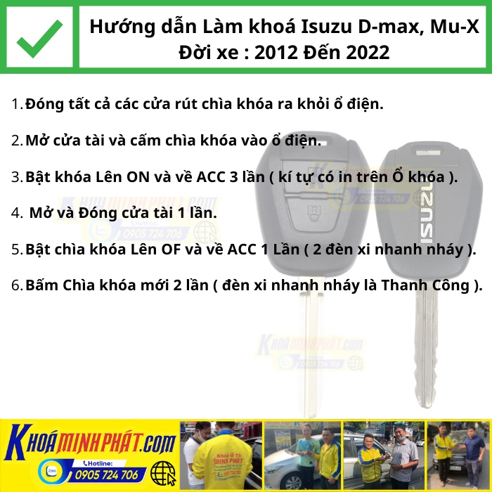 Chìa khóa Remote xe Isuzu Dmax Mux