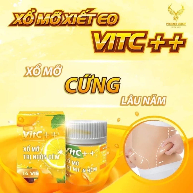Viên xổ mỡ ban đêm VitC++ hộp 14 viên chính hãng
