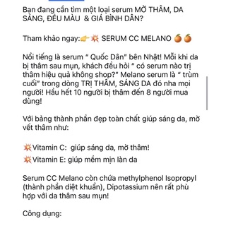(Mẫu mới) Serum CC melano mờ thâm sáng da