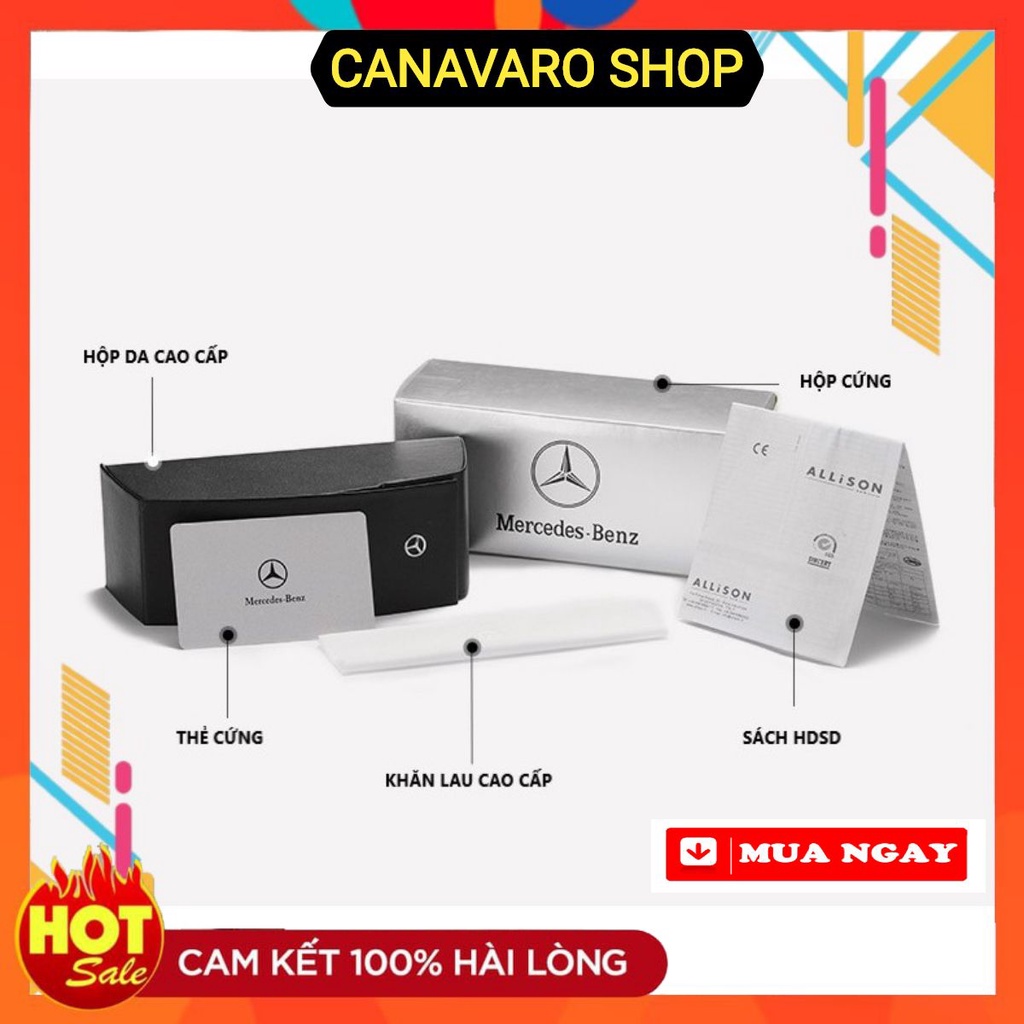 Hộp Kính Hộp Đựng Kính Mắt MERCEDE'S BEN'Z Chính Hãng Cao Cấp Sang Trọng - Canavaro Shop