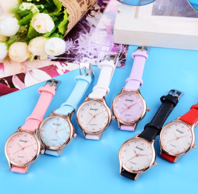 [GIÁ SỈ] ĐỒNG HỒ NỮ DÂY DA KASIQI MẶT TRÒN KIM CƯƠNG CỰC ĐẸP | BigBuy360 - bigbuy360.vn