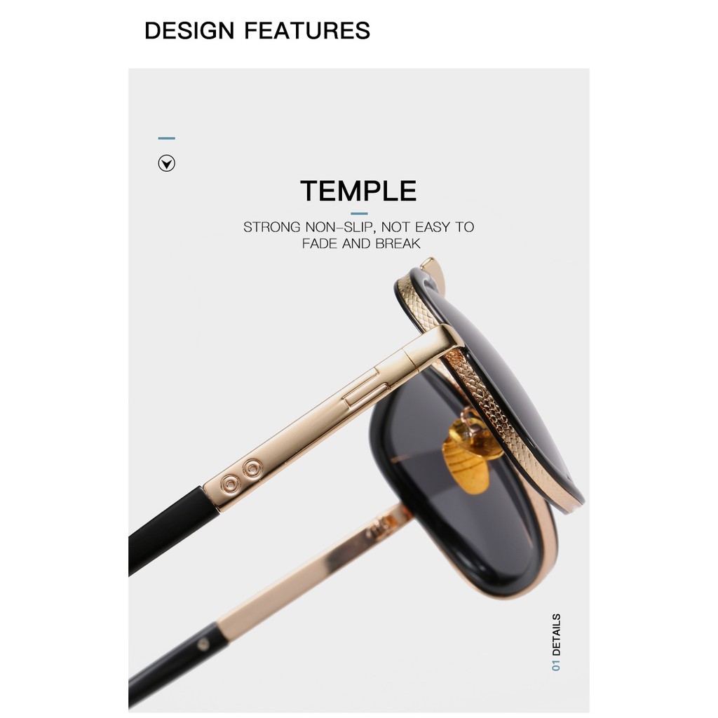 Kính Mát💥FREESHIP💥Kính Râm Nam Gọng Dày Đi Biển Du Lịch Thời Trang Hiện Đại Cao Cấp Chống Tia UV400 (Hàng Nhập Khẩu) | BigBuy360 - bigbuy360.vn