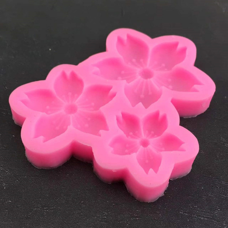 Khuôn silicone tạo hình hoa anh đào trang trí làm bánh kem fondant