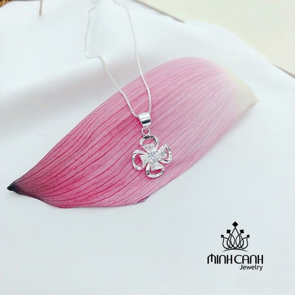 Dây Chuyền Bạc Nữ Hoa 4 Cánh Minh Canh Jewelry