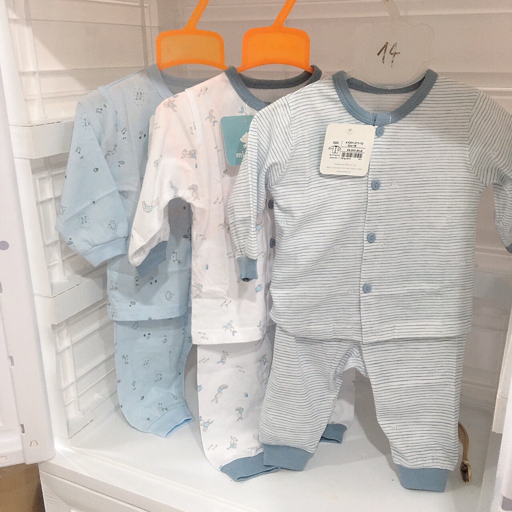 Bộ quần áo sơ sinh cotton dài tay Mio cao cấp