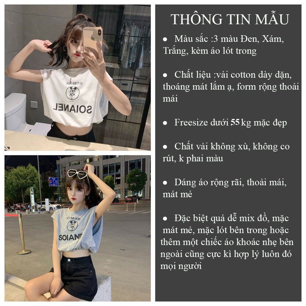 Áo tanktop nữ rộng tập gym MIC.KEY áo 3 lỗ sát nách kèm áo trong chất thun cotton mịn mát - VIETCEN