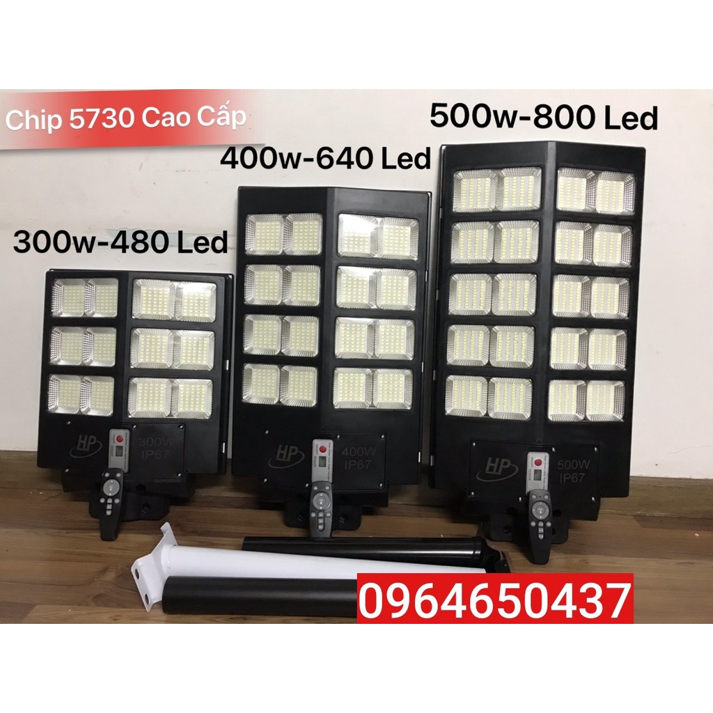 Đèn Năng Lượng Mặt Trời 400w(640 Chip Led), 300W (480 Chip Led).Đèn Đủ Công Suất).Sáng Liên Tục 15h. Đèn Đường Liền Thể