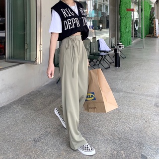 quần ống rộng cạp thắt dây độc lạ (order taobao)