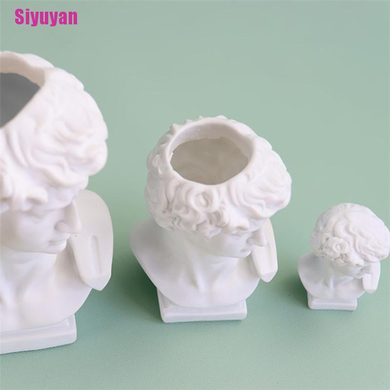 Bình Hoa Hình Đầu Người Nghệ Thuật David Nghệ Thuật Bằng Nhựa Resin Phong Cách Bắc Âu