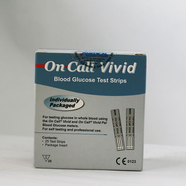 QUE THỬ ĐƯỜNG HUYẾT ON CALL VIVID