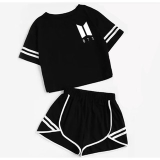 Set đồ in logo BTS thời trang cho nữ
