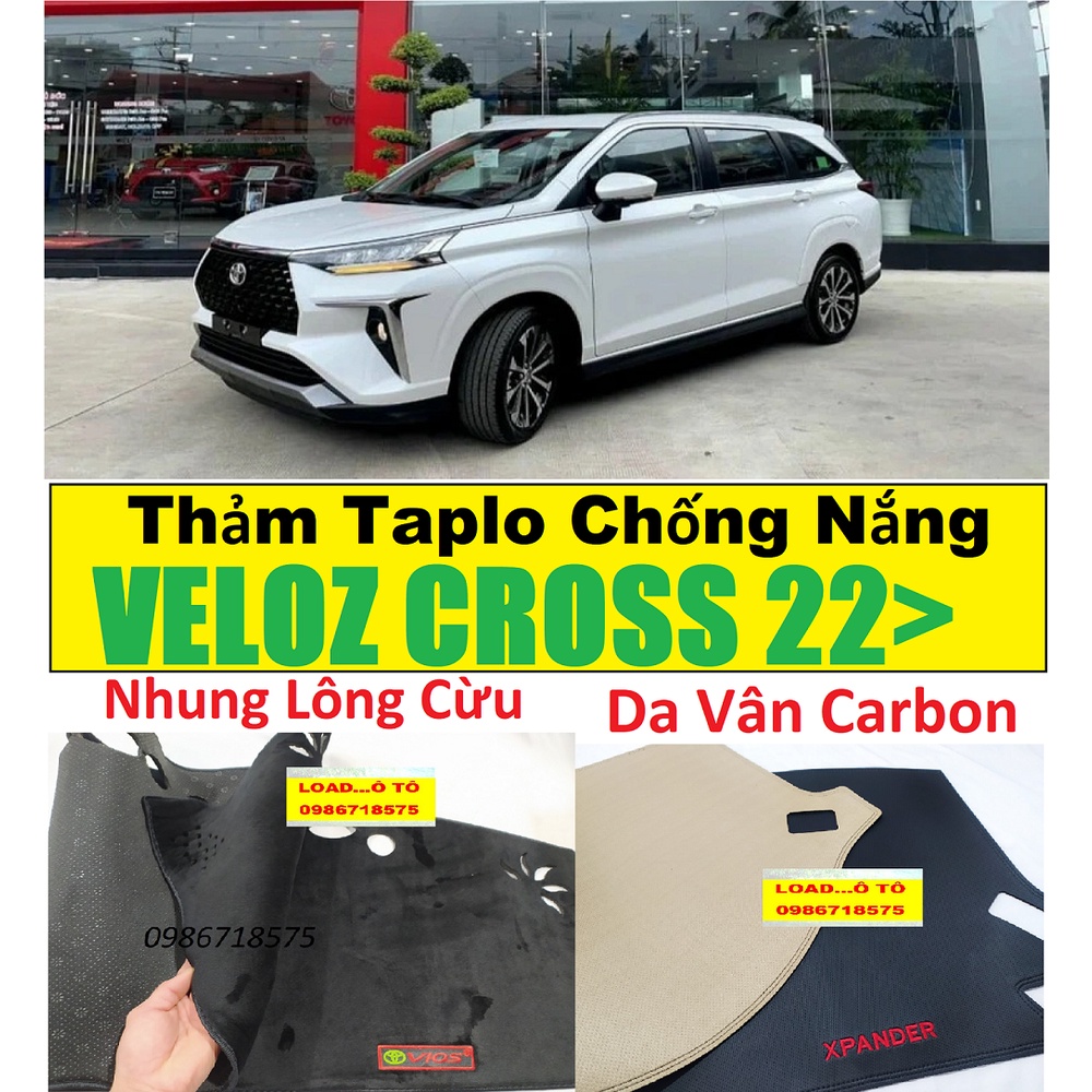 Thảm Taplo Da Carbon Xe Toyota Veloz 2022-23 Cao Cấp Nhất Thị Trường