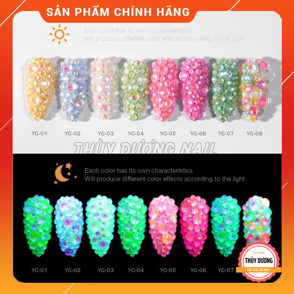 Đá phát quang mix size 300 viên