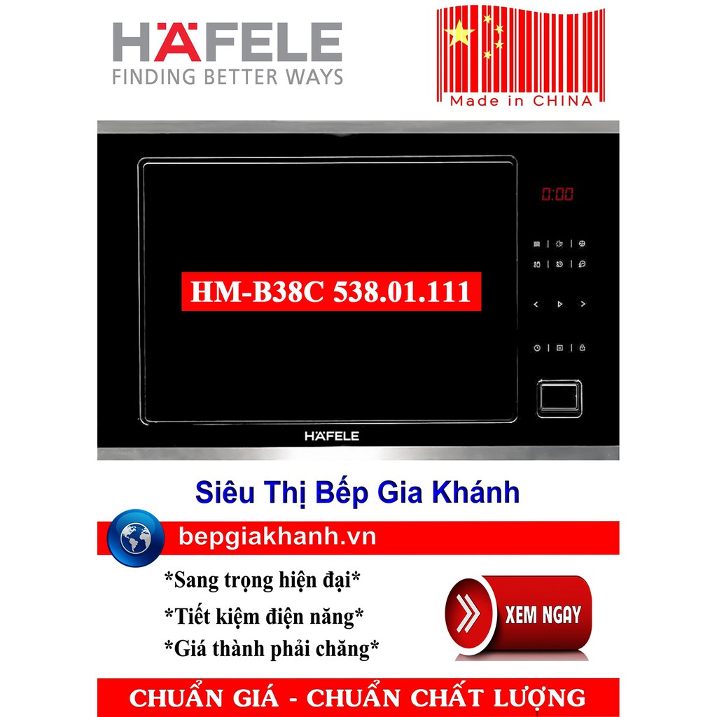 Lò vi sóng kết hợp nướng lắp âm tủ Hafele HM-B38C 538.01.111 sản xuất Trung Quốc