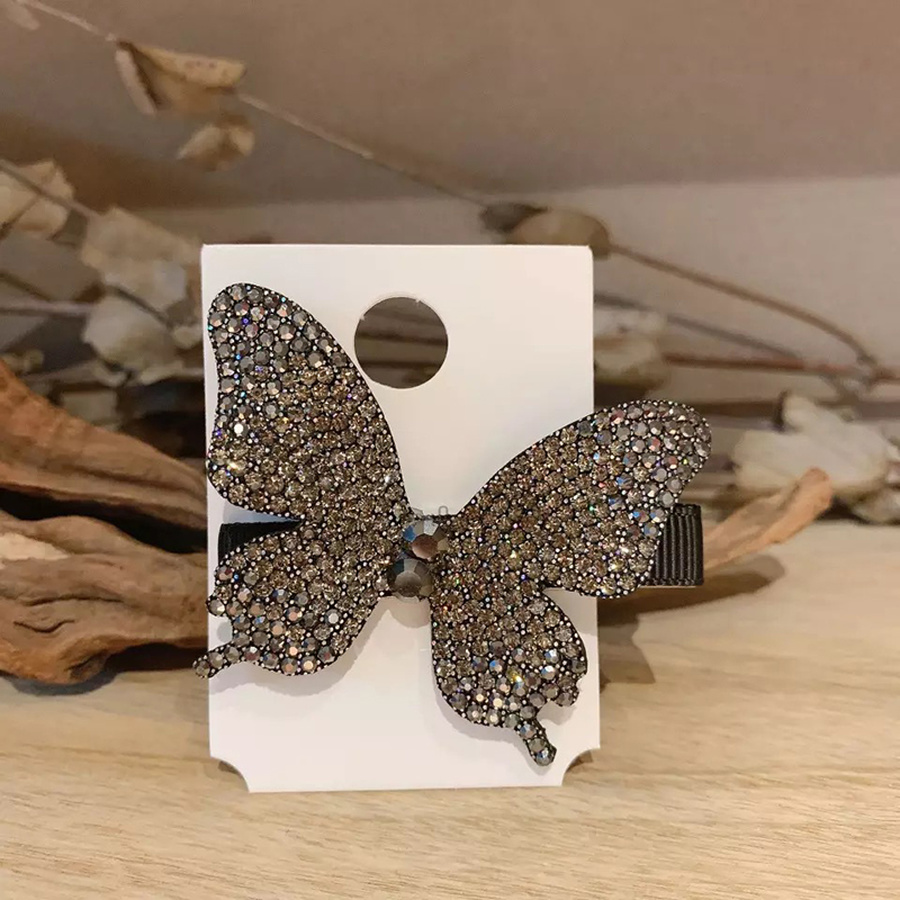 Kẹp tóc hình bướm đính kim cương giả thời trang cho nữ