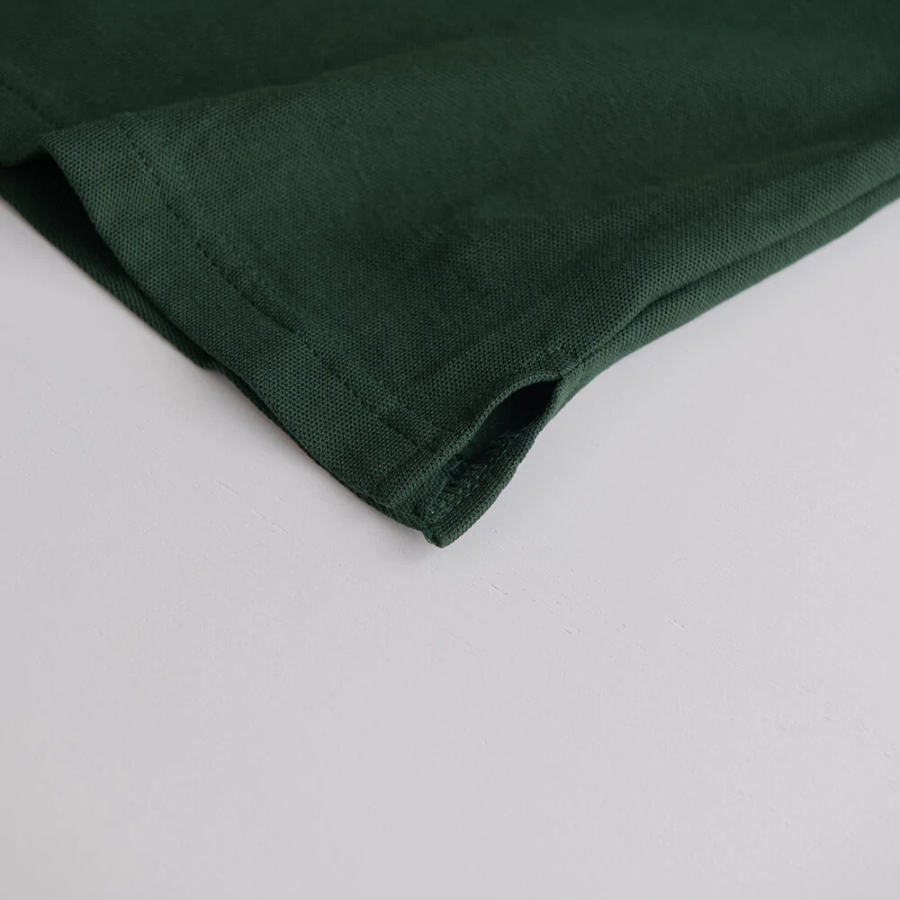 ÁO THUN POLO COTTON - XANH RÊU