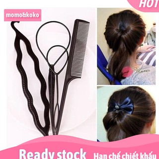 Set 4 Dụng Cụ Hỗ Trợ Thắt Bím Tóc Bằng Nhựa