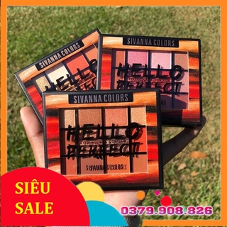 Bảng phấn mắt, tạo khối, má hồng Sivanna Hello Perfect 2 tầng