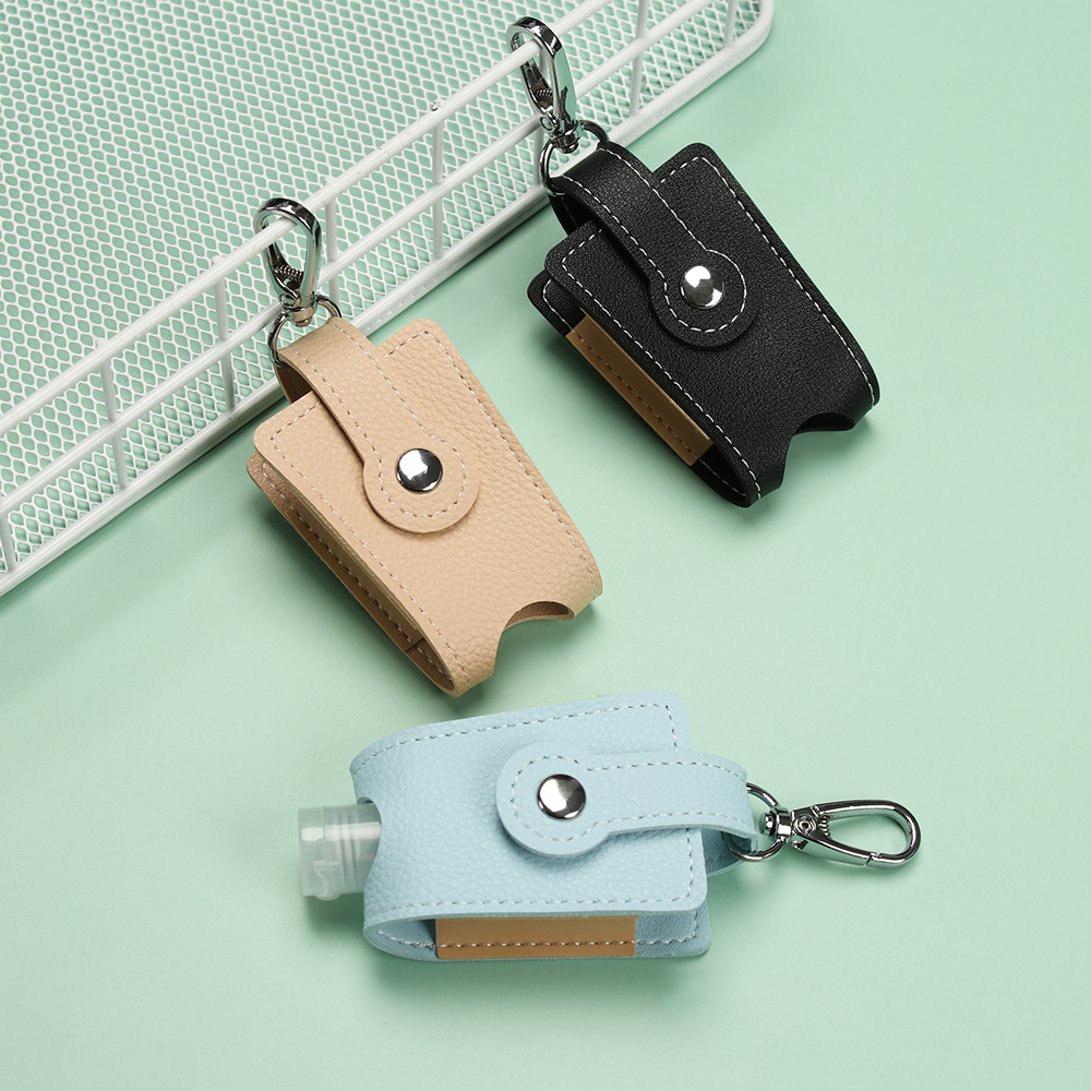 [Hàng mới về] Chai đựng nước rửa tay kèm giá đỡ có gắn móc khóa tiện lợi