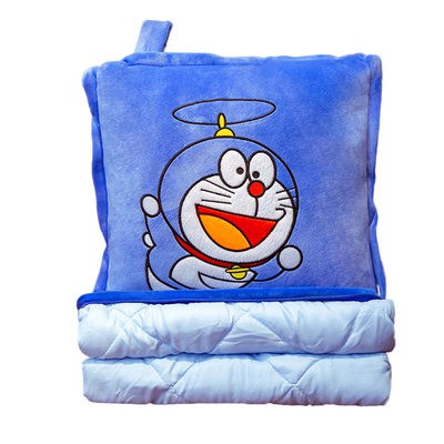 Gối ôm dày, chăn, xe ô tô, xe ô tô Doraemon, Xe Mùa Đông, gối tựa văn phòng ngủ trưa, gấp điều hòa không khí