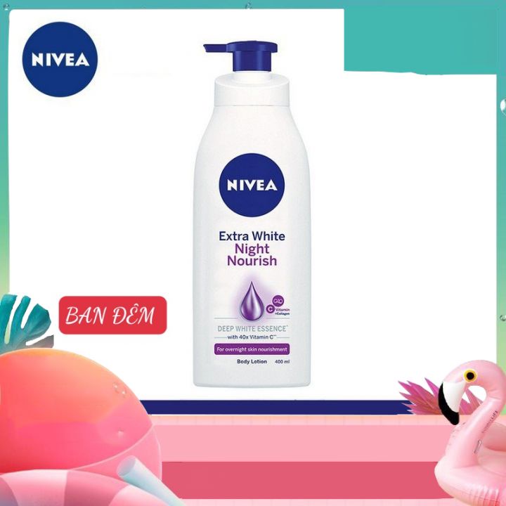 Sữa Dưỡng Thể Trắng Da Nivea 400ml NGÀY VÀ ĐÊM DƯỠNG TRẮNG -DƯỠNG ẨM -MIN DA  CHỐNG NẮNG KHÔNG GÂY NHỜN RÍT -KHÔNG BẾT