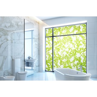 Combo 5m decal dán kính mờ lá xanh BINBIN DK10