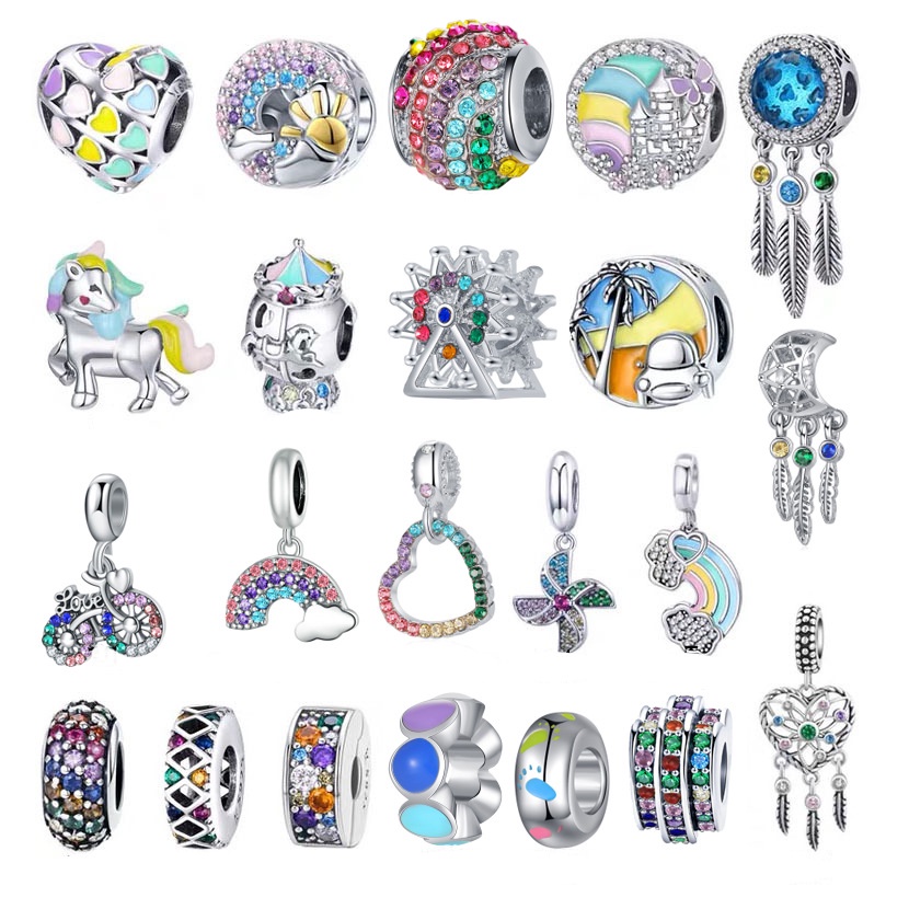 Mặt phụ kiện cho làm vòng đeo tay/ dây chuyền thời trang mùa xuân phong cách Châu Âu và Mỹ đầy màu sắc