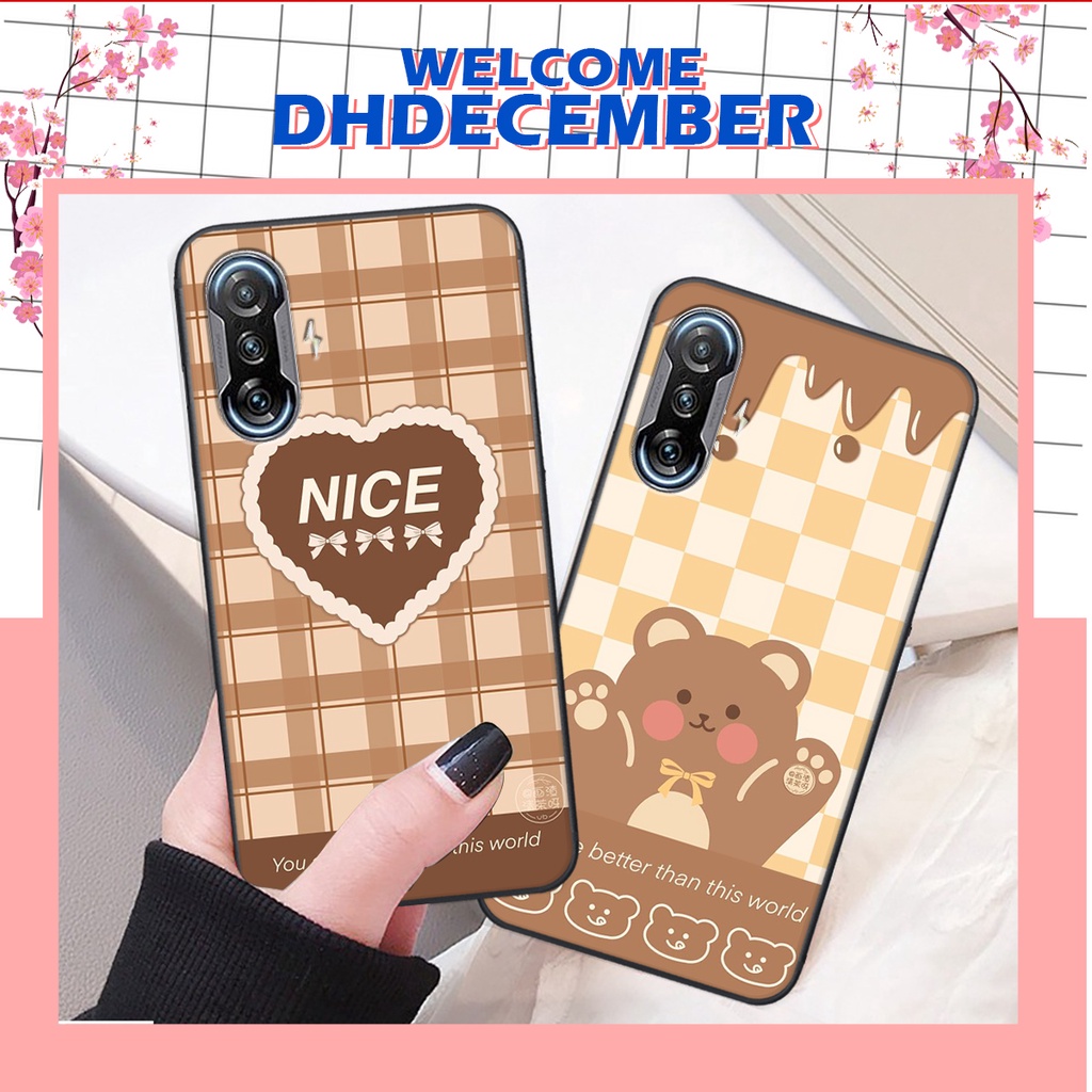 Ốp lưng Xiaomi REDMI K40 GAMING 3D GẤU- CỰC XINH - ĐÁNG YÊU-SIÊU XINH XẮN