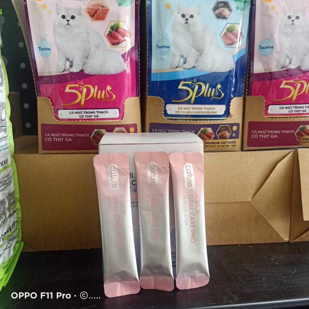 Bột Vệ Sinh Răng Miệng Cature Oral Care Pro Cho Chó Mèo Thơm Miệng Loại Bỏ Mảng Bám