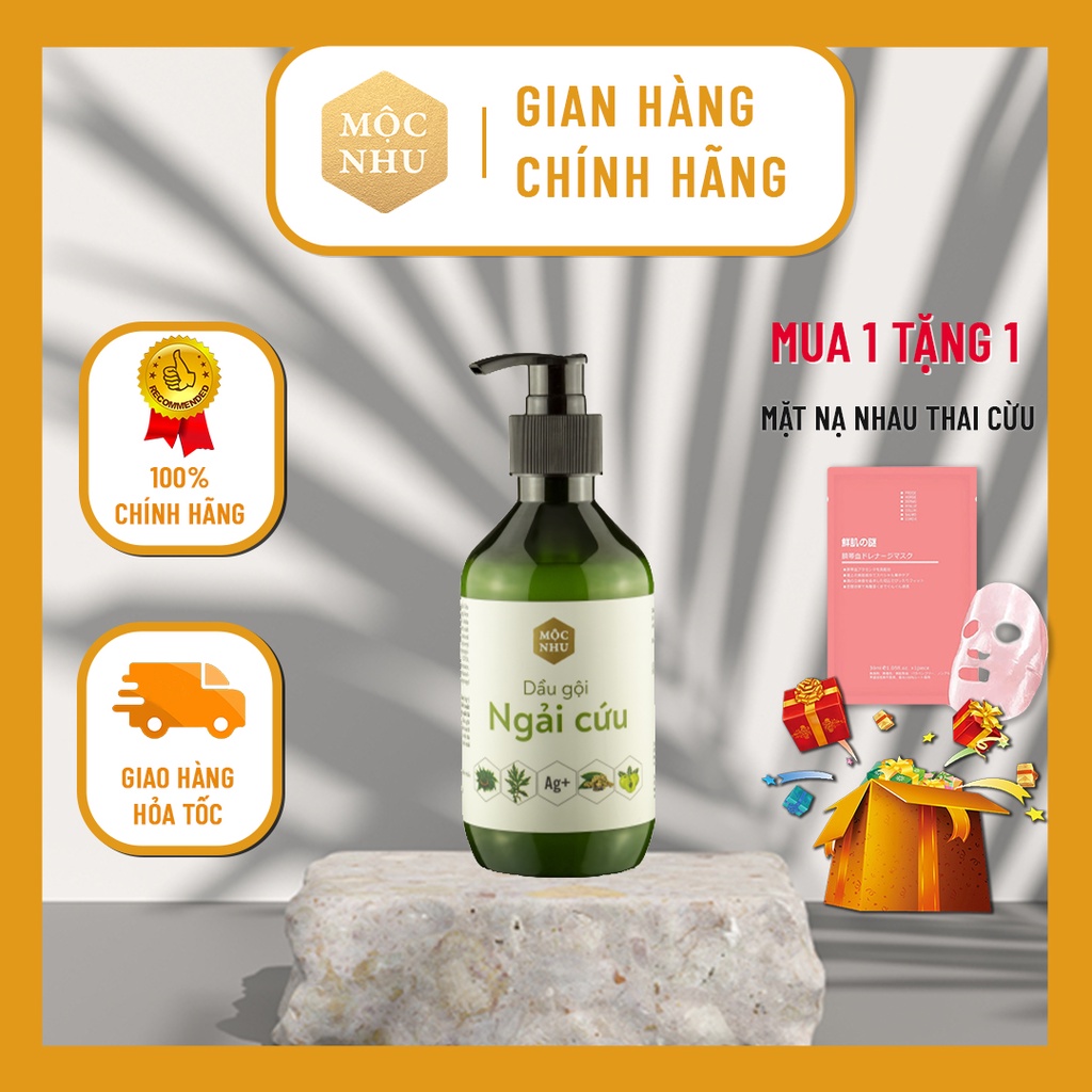 Dầu Gội Ngải Cứu Mộc Nhu 300ml - Giảm Gàu Ngứa - Giảm Nấm Da Đầu