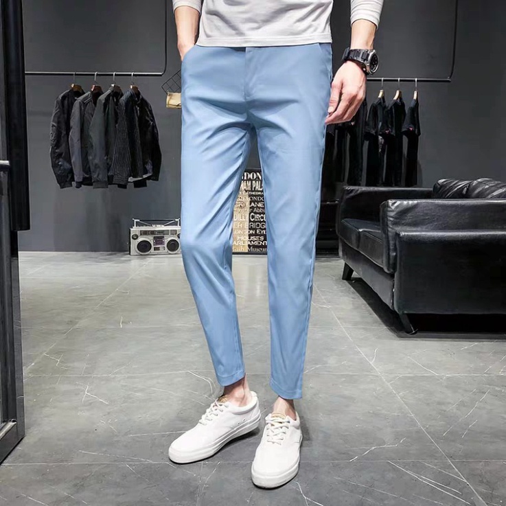Có size rộng Quần tâynam korea văn phòng tới trường thời thượng ống côn body giãn nở may kỹ bao đẹp có big size