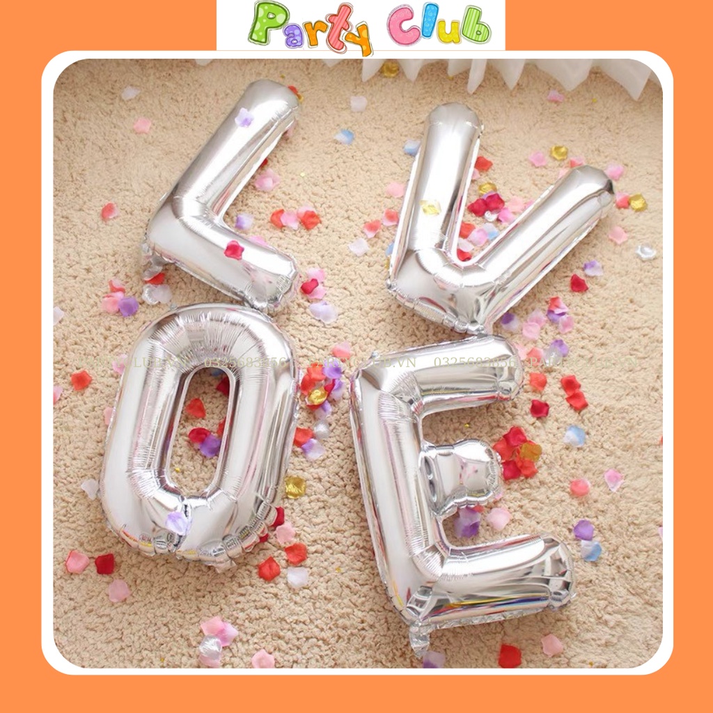 Bóng chữ LOVE size lớn 70cm trang trí tiêc cưới, tiệc sinh nhật