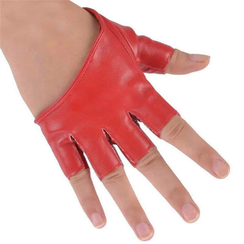 Găng tay da hở ngón thời trang nhựa PU-bảo vệ tay khi lái xe