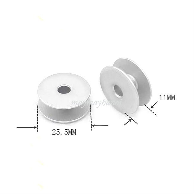 Combo 25 suốt chỉ nhôm dùng cho máy công nghiệp kèm hộp nhựa đựng suốt 25 ngăn