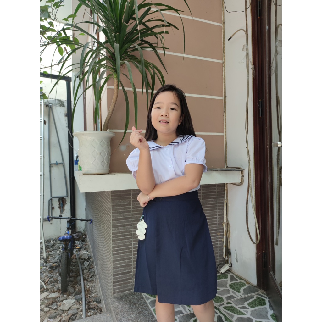 Chân váy học sinh - Quần học sinh giả váy cấp 1,2  - chất kaki lụa - Danangsale