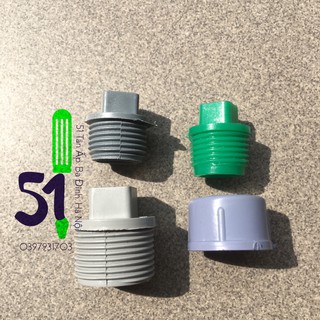 Nút bịt ren trong - ren ngoài nhựa cỡ ren 21, 27 | Nắp bịt