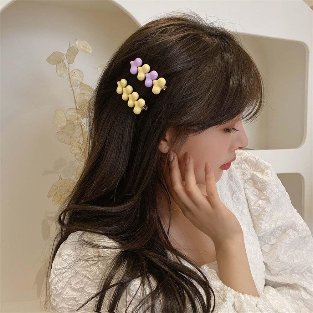Set Kẹp Tóc Nhựa Hình Trái Tim Phong Cách Hàn Quốc Dễ Thương