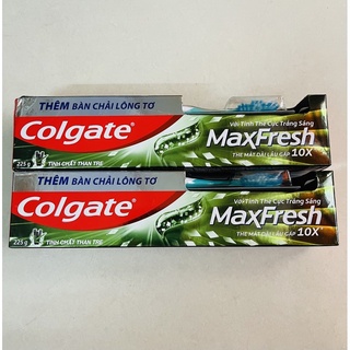Kem đánh răng Colgate Maxfresh Tinh Chất Than Tre 230g tặng bàn chải