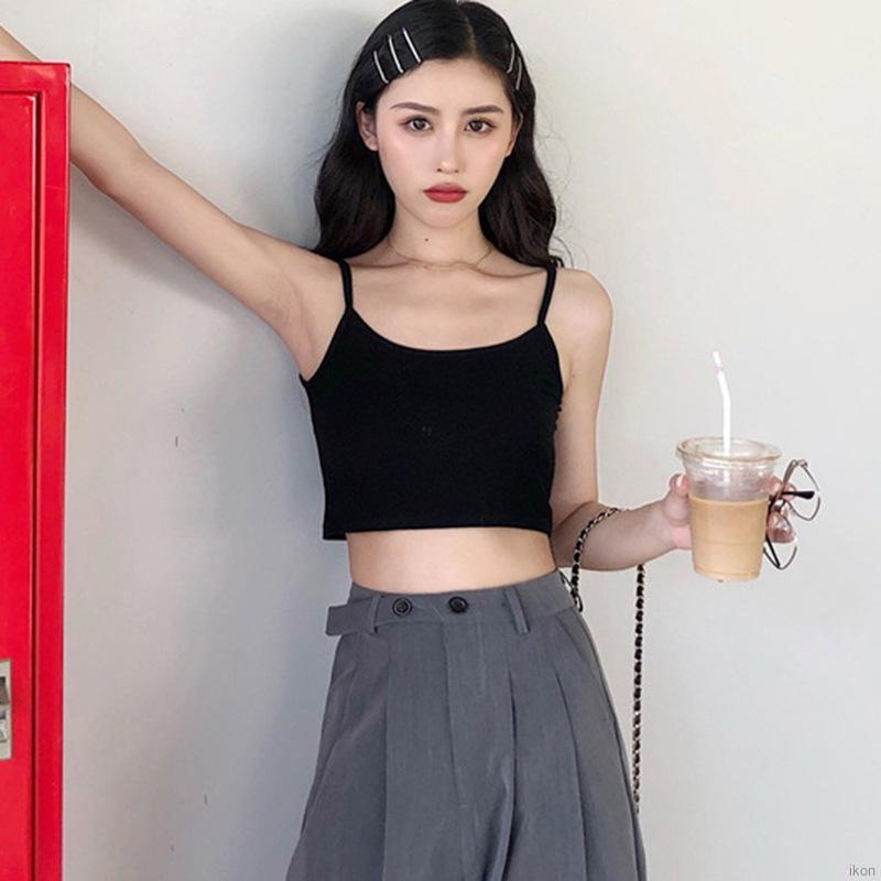 Áo hai dây màu trơn thời trang nữ quyến rũ