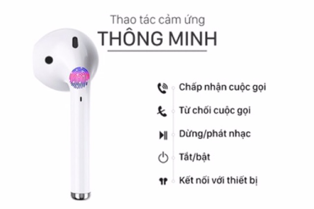 [Mã ELFLASH5 giảm 20K đơn 50K] Tai nghe i12 tws dòng tai nghe bluetooth V5.0 có cảm ứng nghe nhạc gọi điện