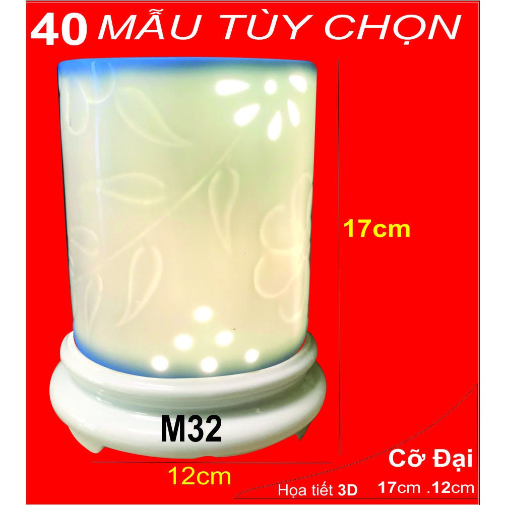 Đèn Xông Tinh Dầu Sứ Bát Tràng Hình Trứng Cỡ Đại