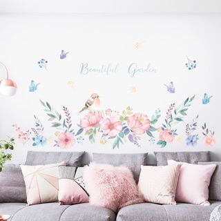 Decal dán tường hoa lá chim MS-72 [Sticker dán tường]